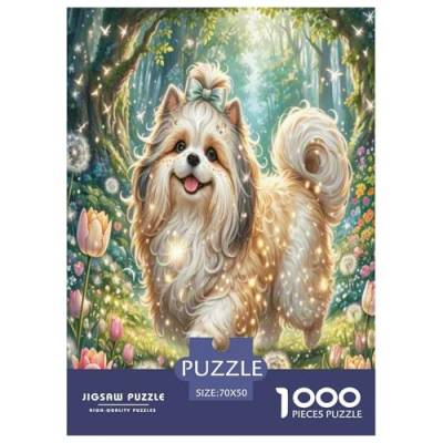 Shih Tzu Puzzles 1000 Teile Schwer Puzzle Spielzeug Lernspiel Impossible Herausforderung Spielzeug Für Erwachsene Und Kinder Ab 12 Jahren 70x50cm/1000pcs von ChengzeTCo